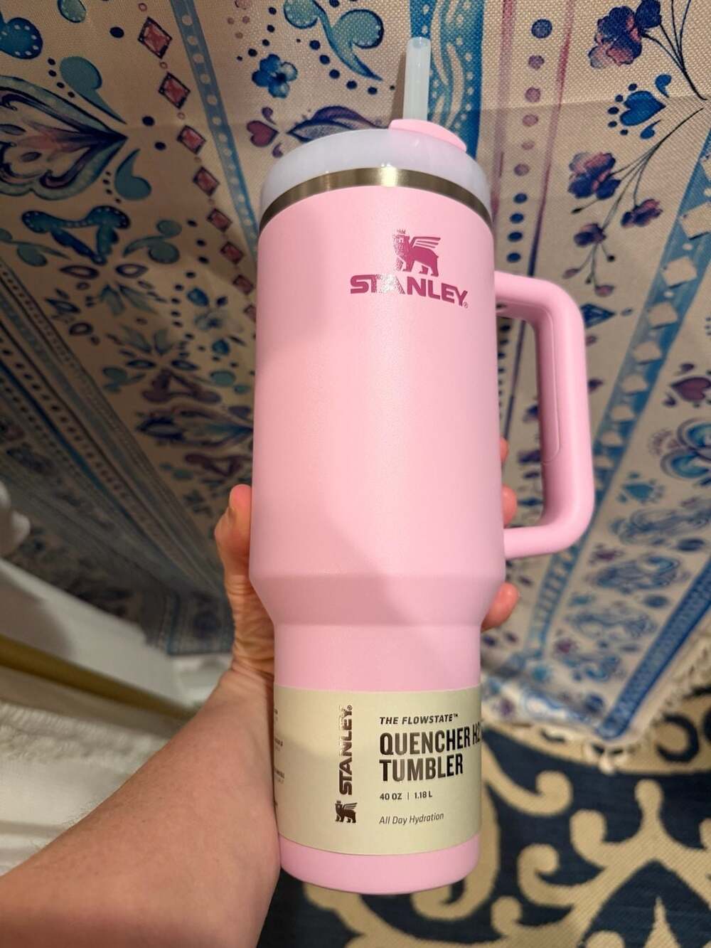 Stanley 40 oz Quencher H2.0 FlowState Tumbler Pink Flamingo - Picture 1 of 1